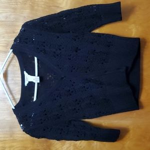 3 for $10 Black knit cardigan girls medium